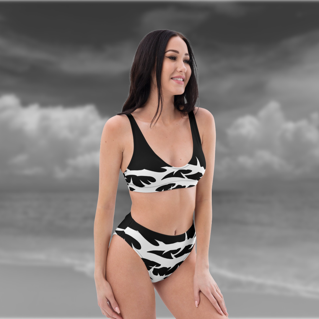 Recycled high-waisted bikini