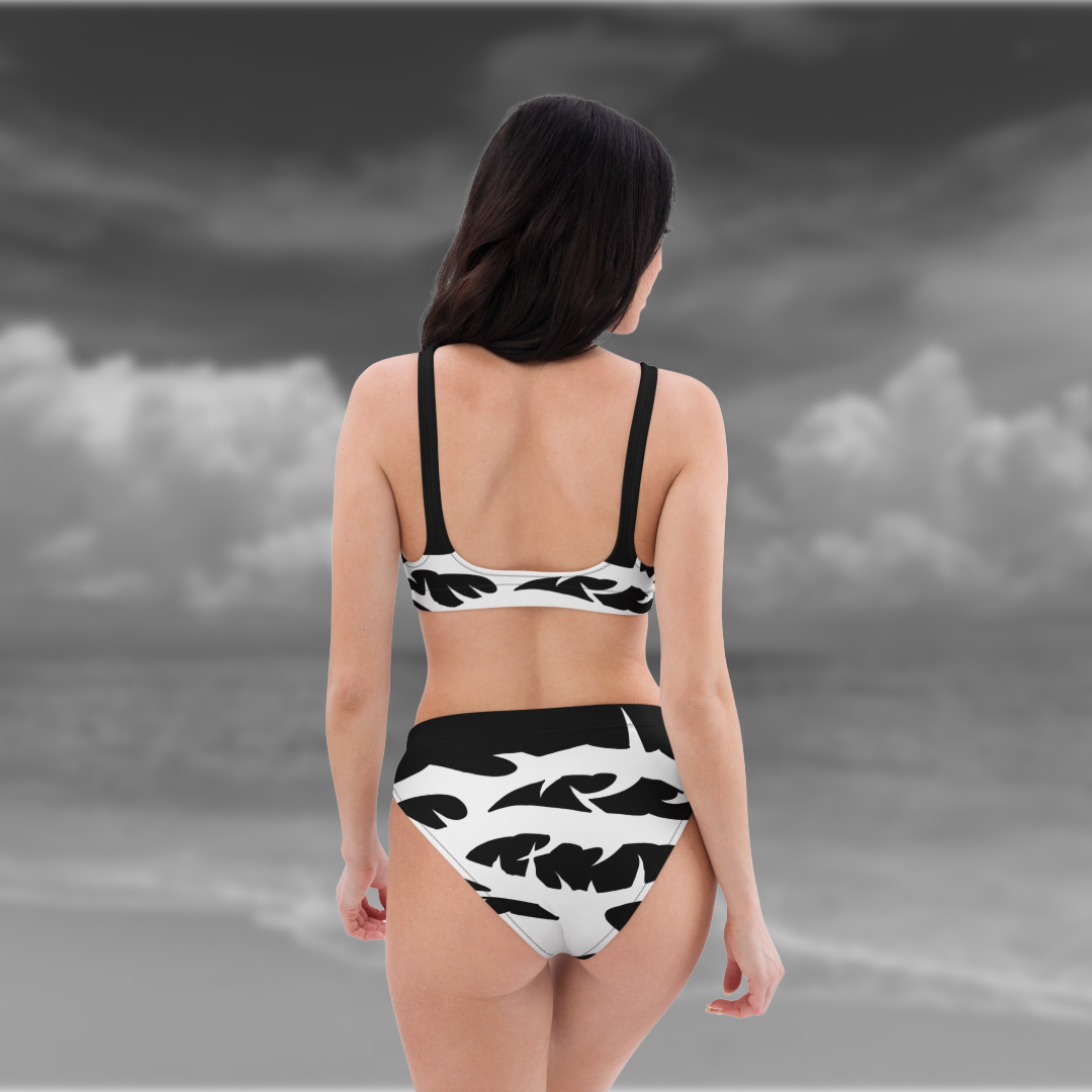 Recycled high-waisted bikini